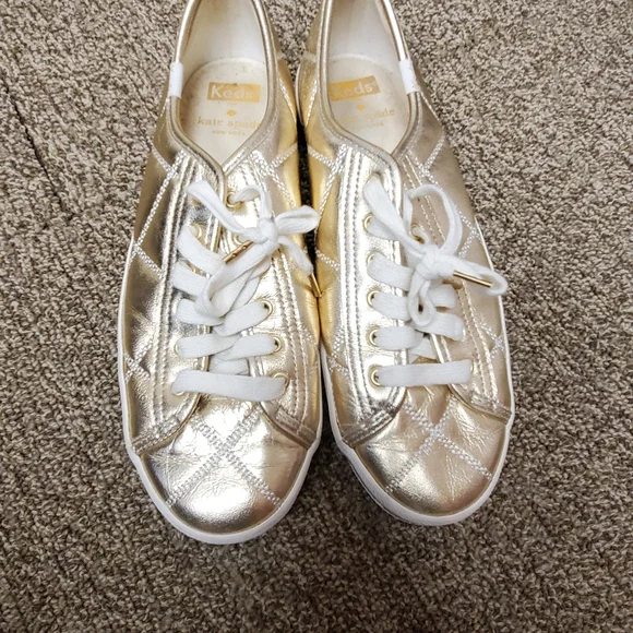 Lot of 2 Kate Spade for Keds quilted lace up sneakers size 8 US - Picture 2 of 8